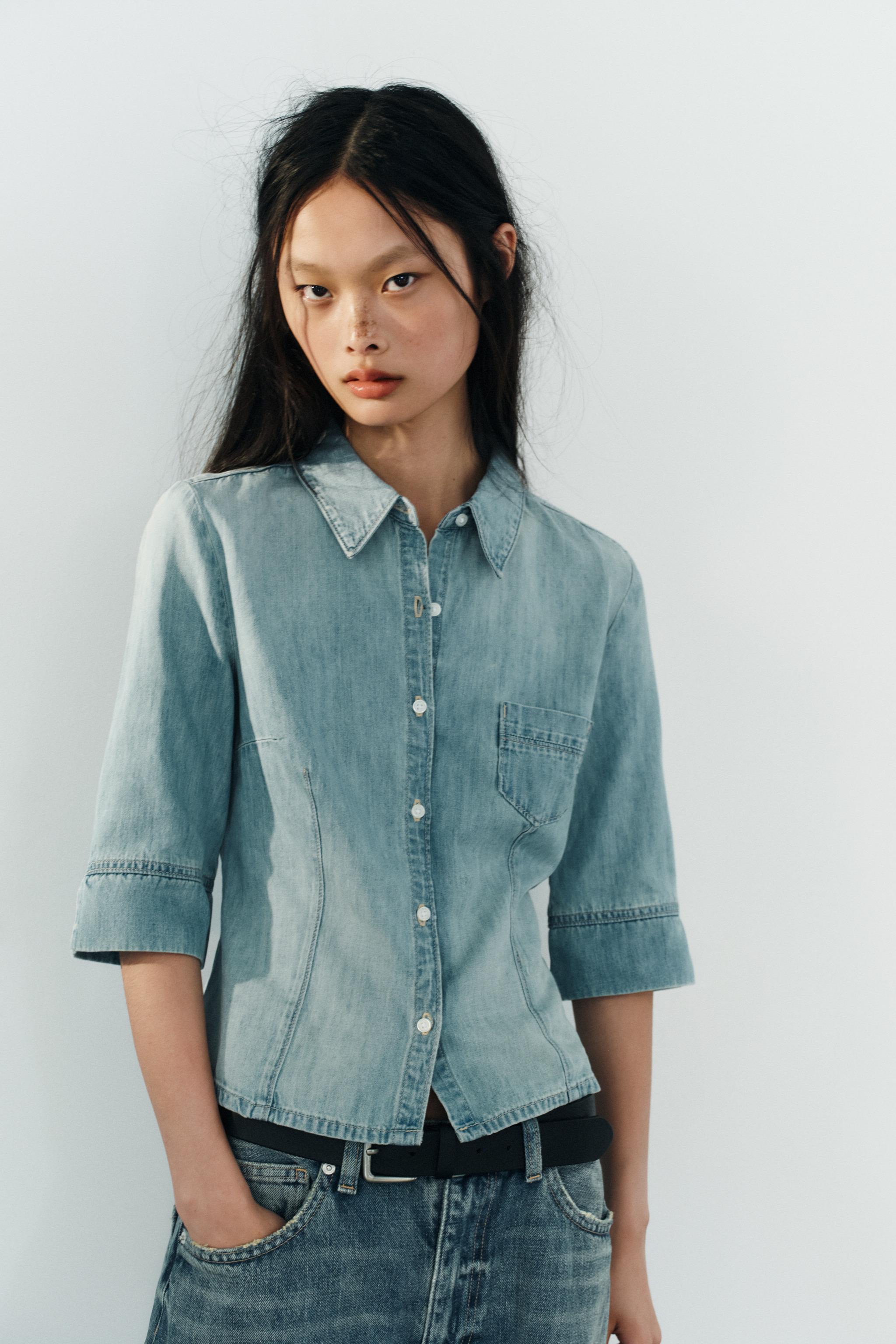 TRF FITTED DENIM SHIRT